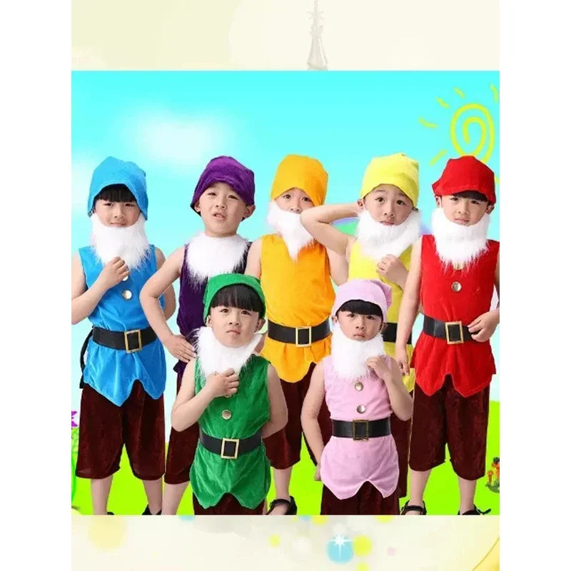 Children Snow White Seven Dwarfs Costume Children Christmas Halloween Book Week Costumes Kids Cosplay Performance Costume
