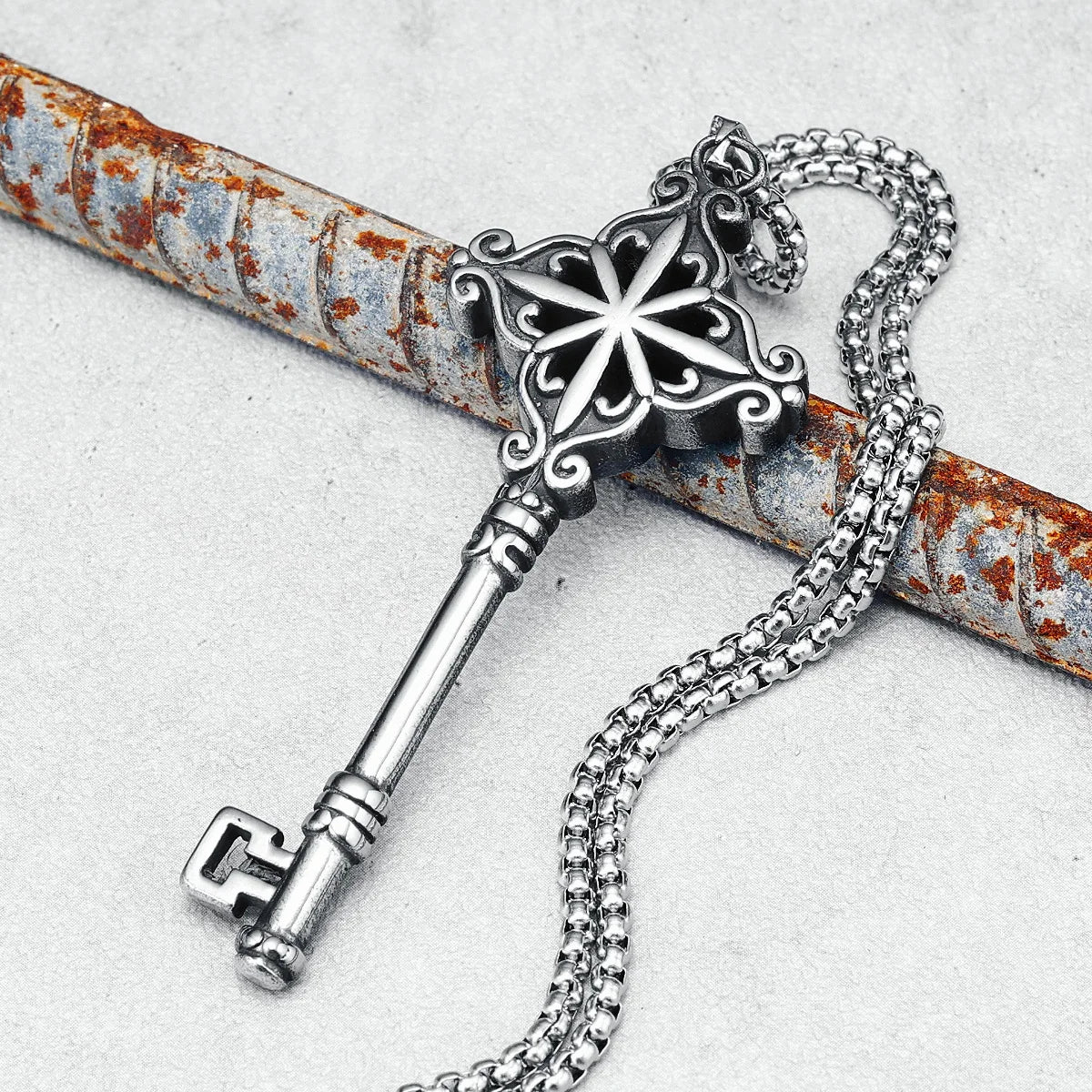 The Viscount's Treasury Key Necklace Stainless Steel Pendant