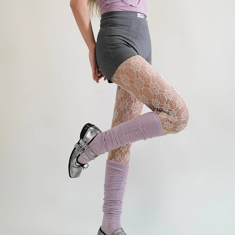 Sweet Sakura Lace Fish Net Stockings Pantyhose