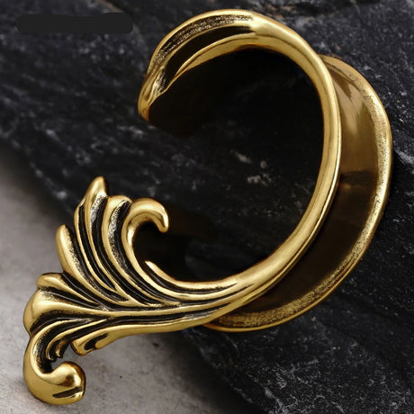 2PCS Ocean Wave Scroll Ear Tunnels Plugs Gauges Stretchers Expander Body Piercing Jewellery Ear Stretching Gauges