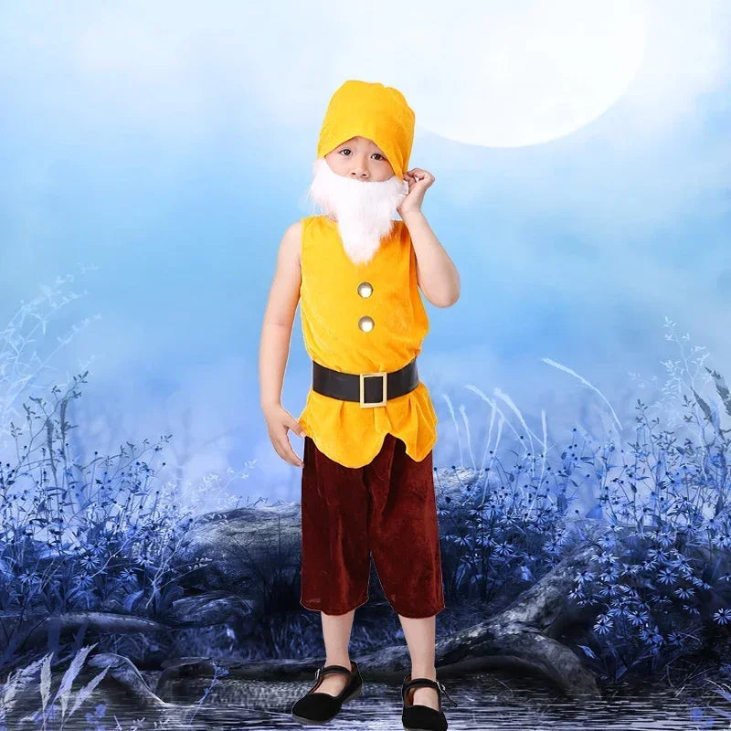 Children Snow White Seven Dwarfs Costume Children Christmas Halloween Book Week Costumes Kids Cosplay Performance Costume