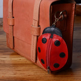 Ladybug Key Holder Coin Purse Genuine Leather