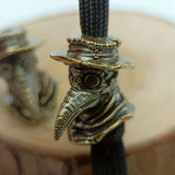 Plague Mask Doctor Brass Paracord Bead Lanyard Dreadlock Beard Bead