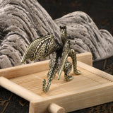 Copper Flying Dragon Tea Pets Metal Figurine