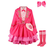 Descendants Cosplay Red Pink Chloe Kids Clothes Halloween Book Week Costumes