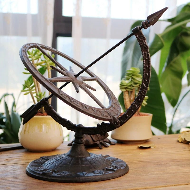 Antique Inspired Cast Iron The Sun And The Star Gauge Home Office Nautical Decor