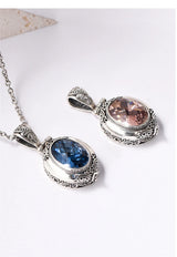 The Secret Keeper's S925 Sterling Silver Locket Pendant Zircon Crystal