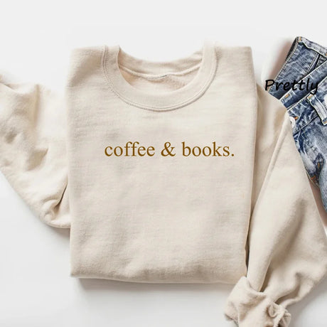 Coffee & Books Sweatshirt Books Lover Sweater Jumper