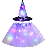LED Witch Stars Tutu Skirt Glow Party Costumes Halloween