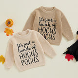 It's Just A Bunch Of Hocus Pocus Kids Baby Girls Boys Knit Sweater Embroidered Pullover 0-3T