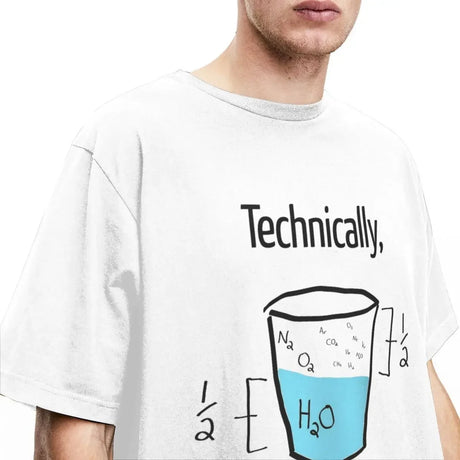 Men's Optimistic T-Shirts 'Technically It Is Always Full'