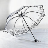 Forest Silhouette Transparent Umbrella PVC Umbrella