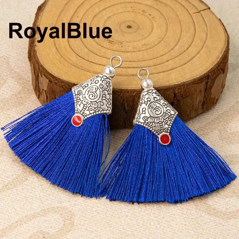 2/4/6Pcs Mini Craft Tassel Handmade Soft Silk Tassel for Earring Jewelry Making DIY Projects Keychain Bookmarks