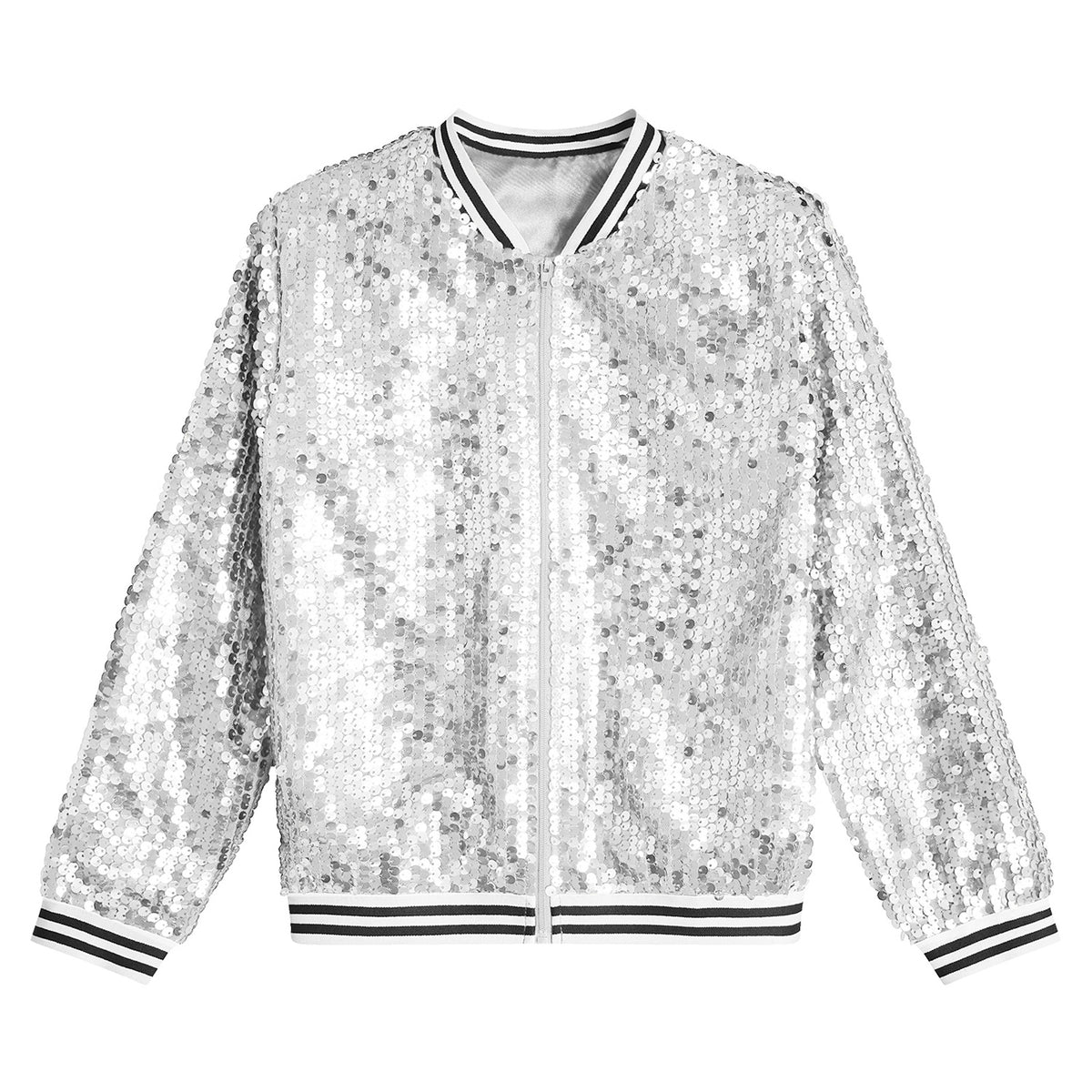 Kids Girls Sequinned Dance Bomber Jackets
