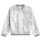 Kids Girls Sequinned Dance Bomber Jackets