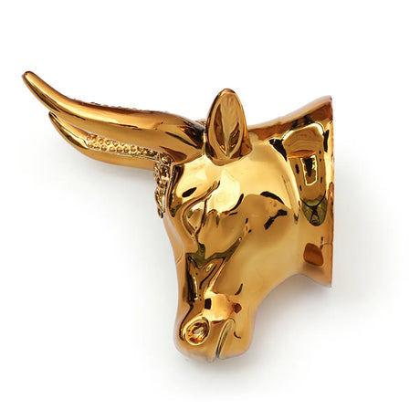 Gilded Guitar Hook Ox Head Hanging Storage Ukulele Stringed Musical Instrument Display Hook
