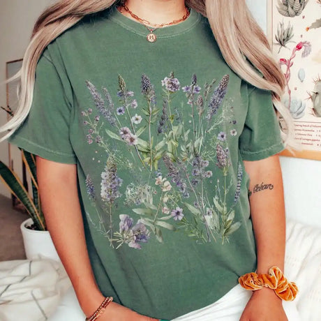 Purple Botanicals Wildflower Cottagecore T-shirt