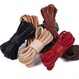 5 Meters Flat Genuine Leather Cord Strip Leather Coloured Ribbon Leather Jewellery Making