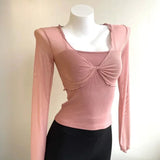 Mesh Dance Tops Bolero Shrug Tie Front