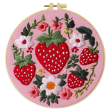 Strawberry Patch DIY Embroidery Kit for Beginners