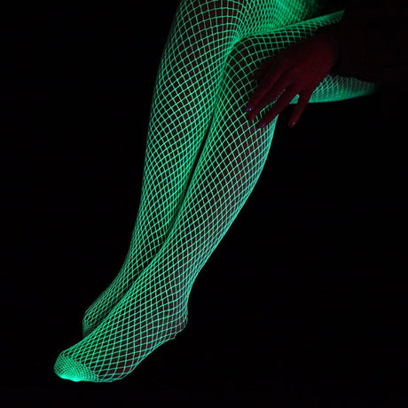 Glow in the Dark Fishnet Stockings and Body Suits