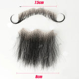Invisible Fake Mustache Beard Trimmable Theatrical Facial Hair for Men