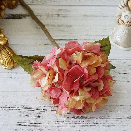 One Bundle Autumn Silk Hydrangea Home Decorative Bridal Bouquet Artificial Flowers