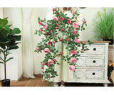 Artificial Sweetheart Roses Silk Fake Flowers Vines Party Decoration