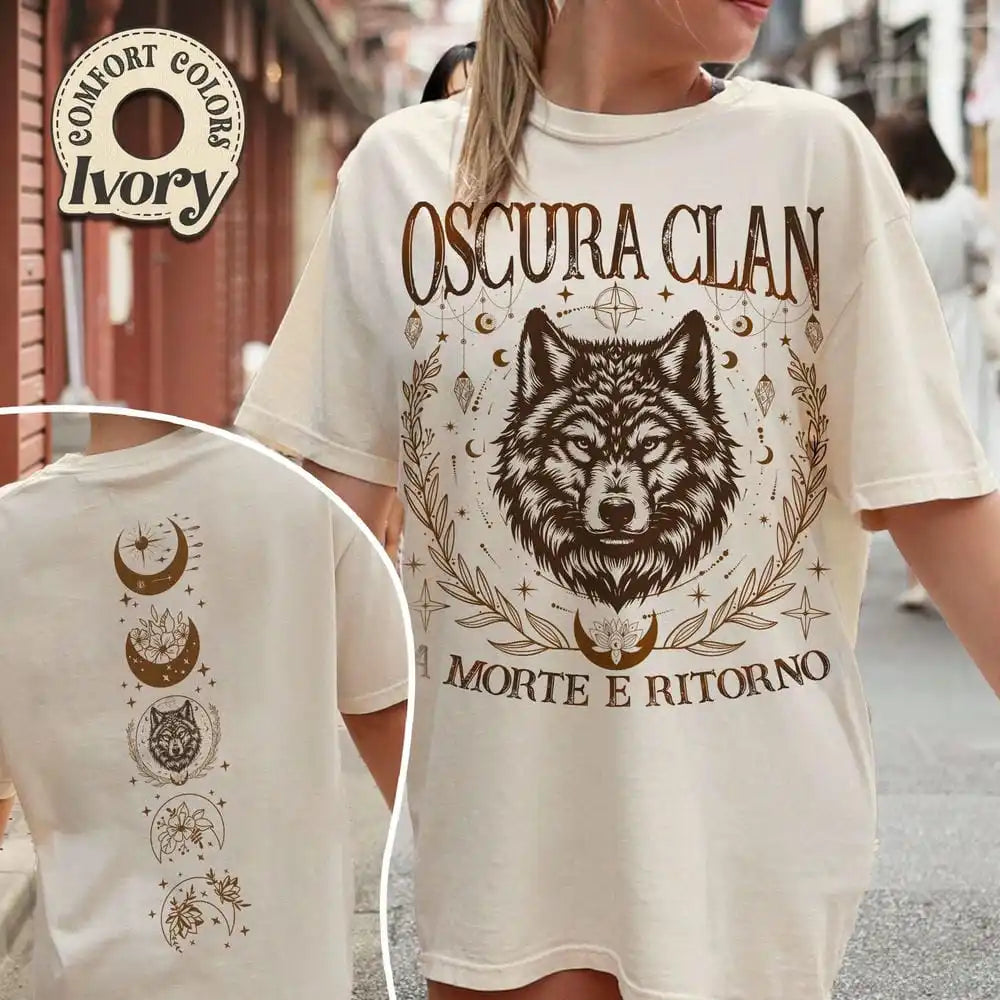 Oscura Clan T-Shirt Unisex Cotton Tee A Morte E Ritorno Zodiac Academy