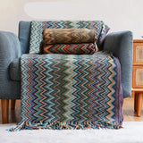 Boho Zig Zag Mexico Baja Blankets