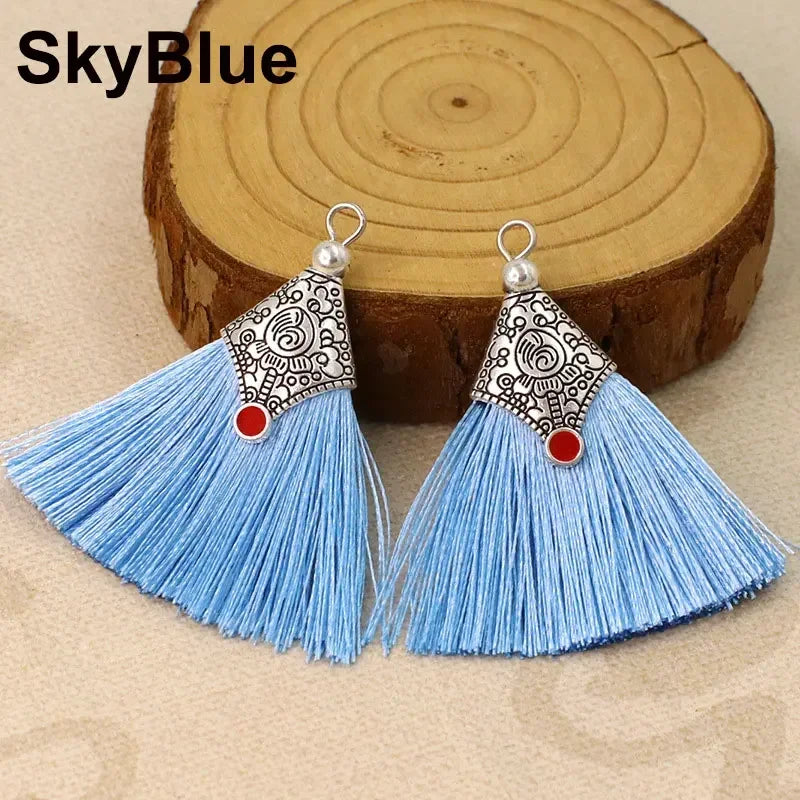 2/4/6Pcs Mini Craft Tassel Handmade Soft Silk Tassel for Earring Jewelry Making DIY Projects Keychain Bookmarks