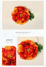 15cm Large Blooming Rose Flower Hair Clip & Brooch