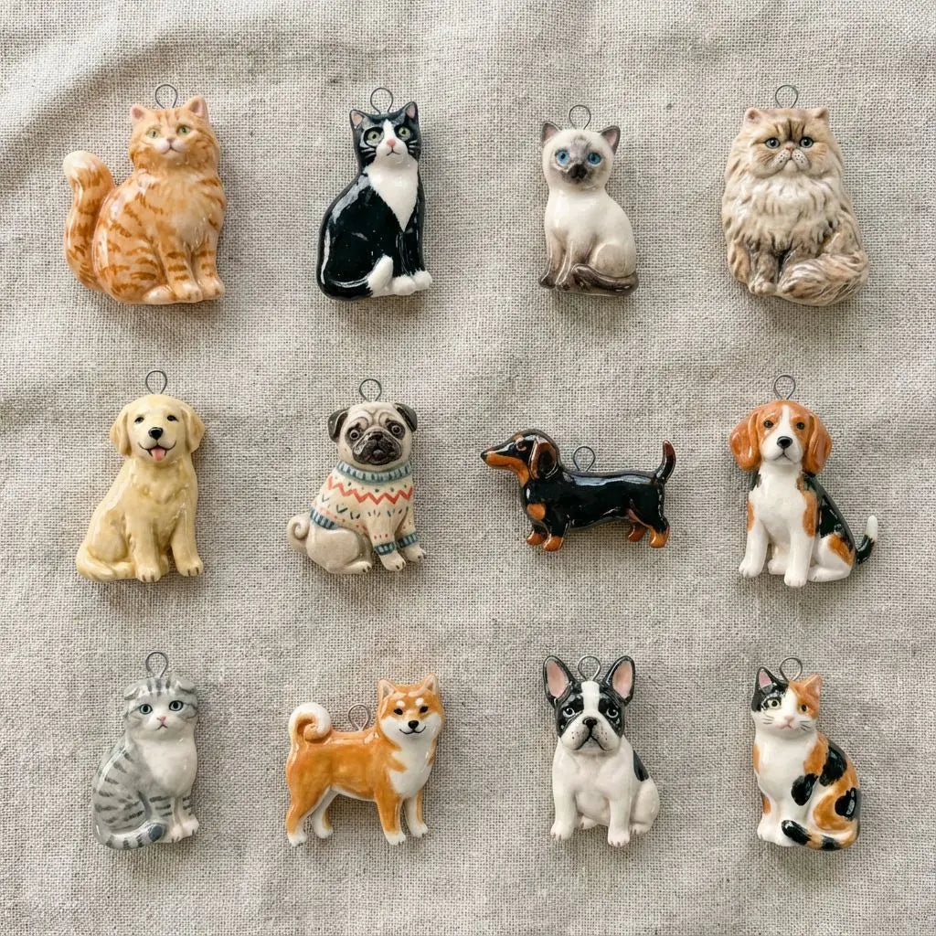Our Beloved Pets Animal Charm Pendants Stainless Steel PVD 18K Gold Plated For DIY Necklace Bracelet Jewellery Making