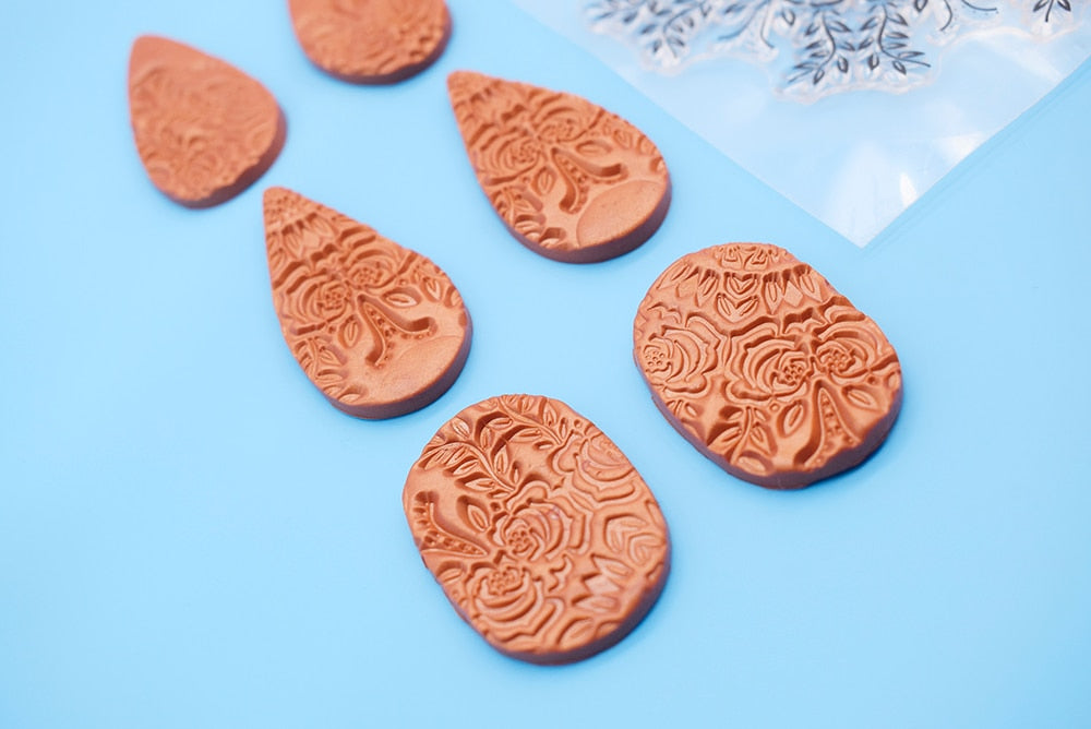 9cm Mandala Pottery Polymer Clay Texture Sheets Embossing Stamp