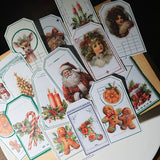 Vintage Christmas RUB ON Transfer Sticker Pack Junk Journal DIY Scrapbooking