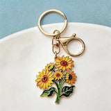 Sunflowers Keychain Key Charms Gift Idea