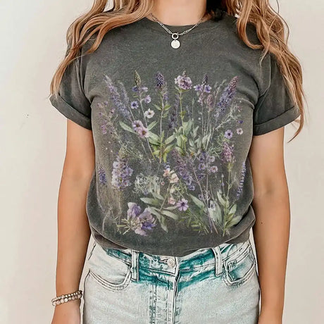 Purple Botanicals Wildflower Cottagecore T-shirt