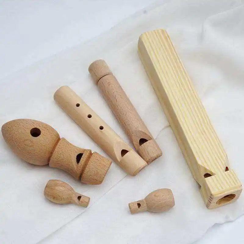 Wooden Bird Call Whistle Musical Noisemaker Fun Outdoor Exploration Kids Education Gifts