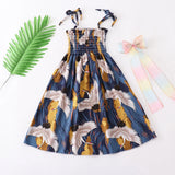 Summer Boho Girls Beach Dress 2 - 12 Years With Necklace Gift