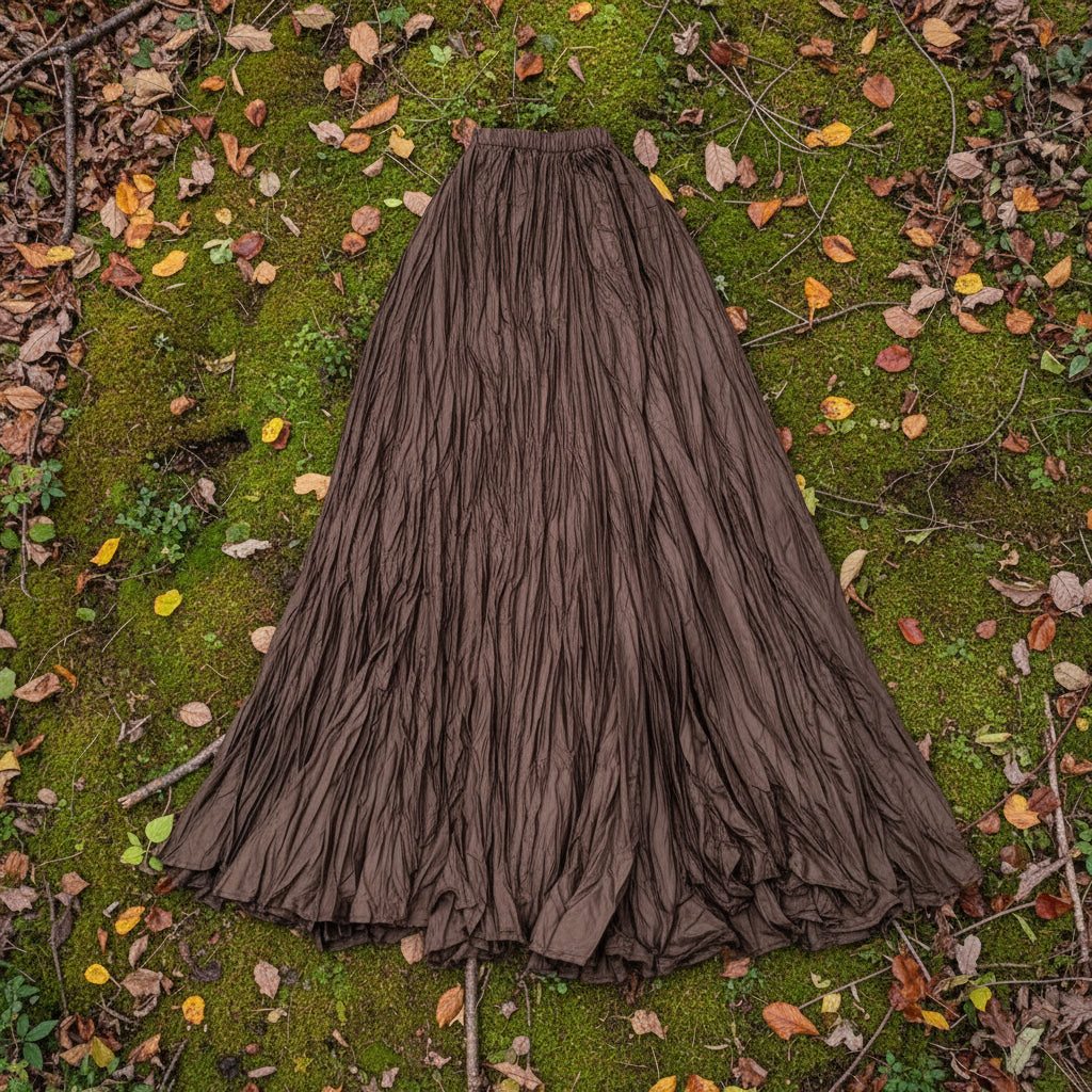 Crush Pleated Long Maxi Skirt Summer 15 Colours