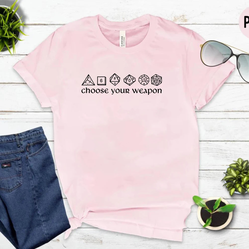 Choose Your Weapon DnD Gamer T-shirt