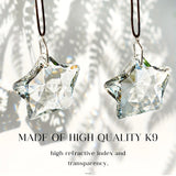 Two Crystal Stars Sun Catchers Window Prisms Hanging Decor