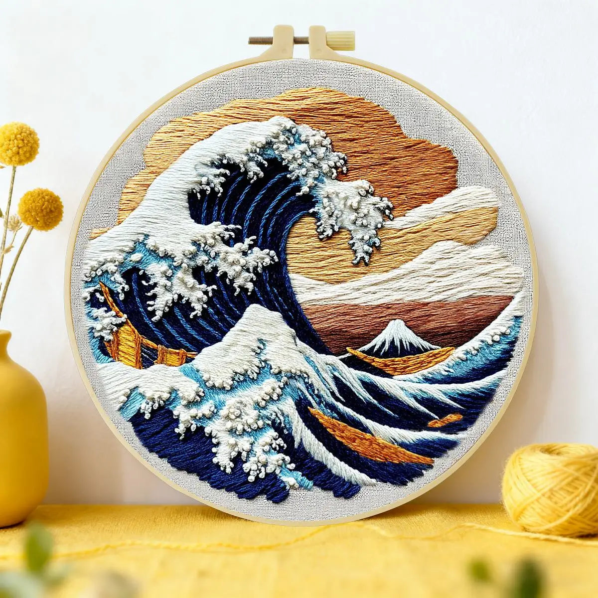 The Great Wave off Kanagawa DIY Embroidery Kit for Beginners