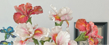 Irises Oil Painting Stylised 45cm Artificial Flower EVA Velvet Feel
