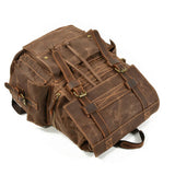 Indiana's Vintage Leather Canvas Backpack