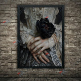 Lace, Pearls, Swords, and Snakes, Moody Victorian Art Poster Prints Dark Academia Wall Art Home Decor
