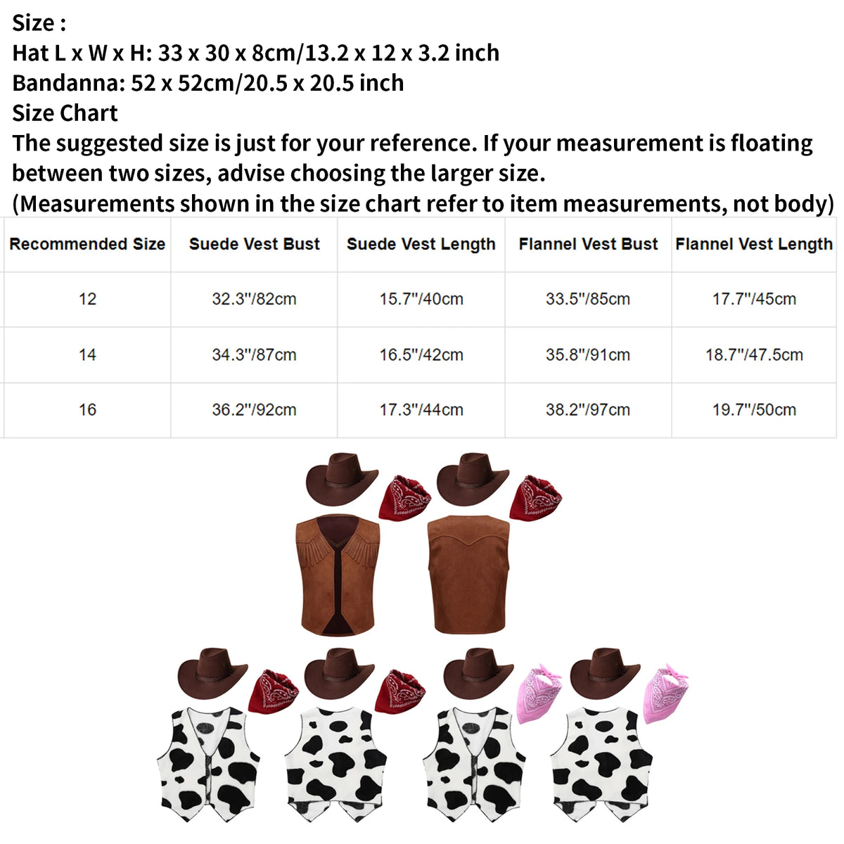 Kids Brown Suede Leather Fringed Vest  Western Cowboy Cowgirl Costumes
