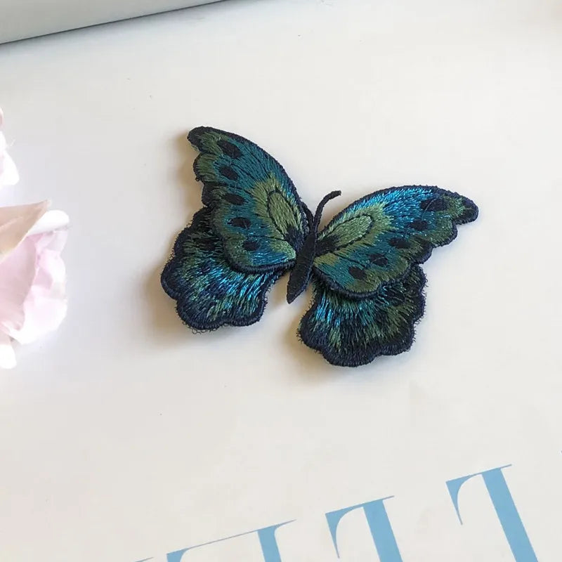 3Pcs Butterfly Embroidered Patches Appliqué Sewing DIY Crafts