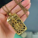 Cage Pendant Necklace with 22 Major Arcana Mini Tarot Cards