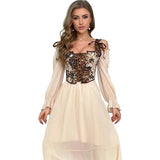 Meadow's Renaissance Lace Up Boned Floral Corset
